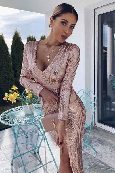 Ivrose rose shop gold dress