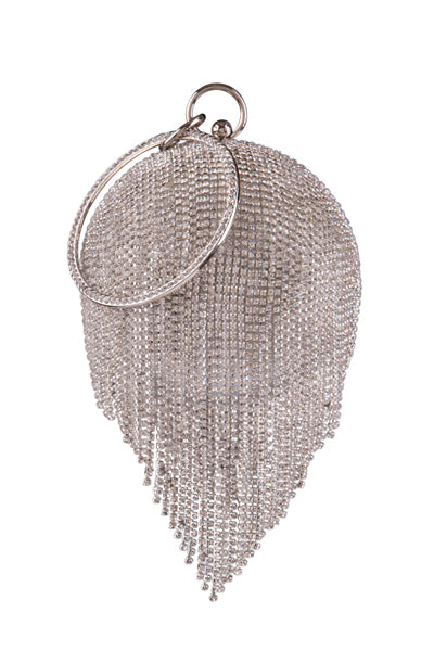 Silver ball hot sale clutch bag