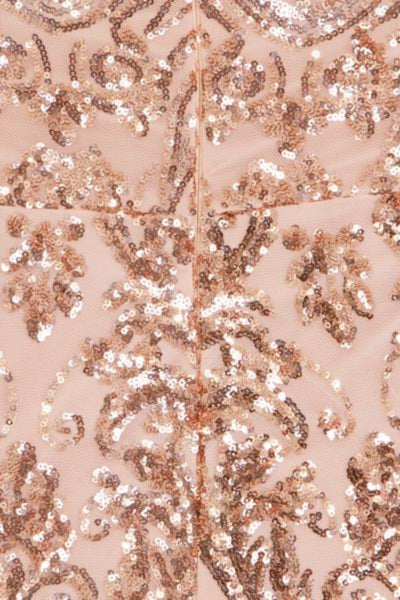 On The Horizon Rose Gold Sequin Fringe Duster, 41% OFF