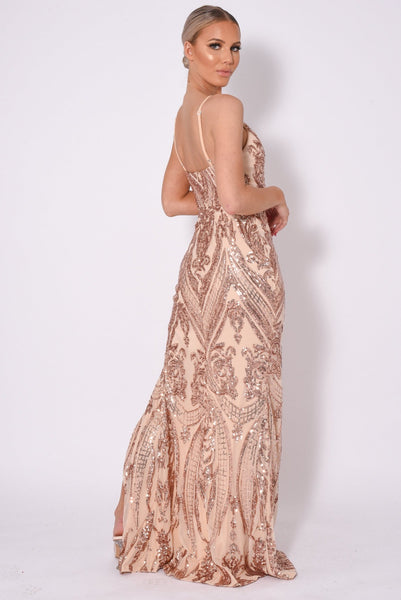 Rose gold shop bohemian dress