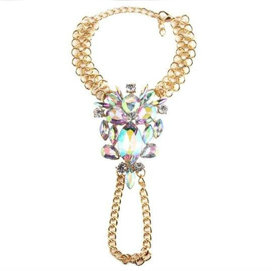 City Glam Gold Crystal Diamante Rhinestone Triangle Bra – Nazz Collection